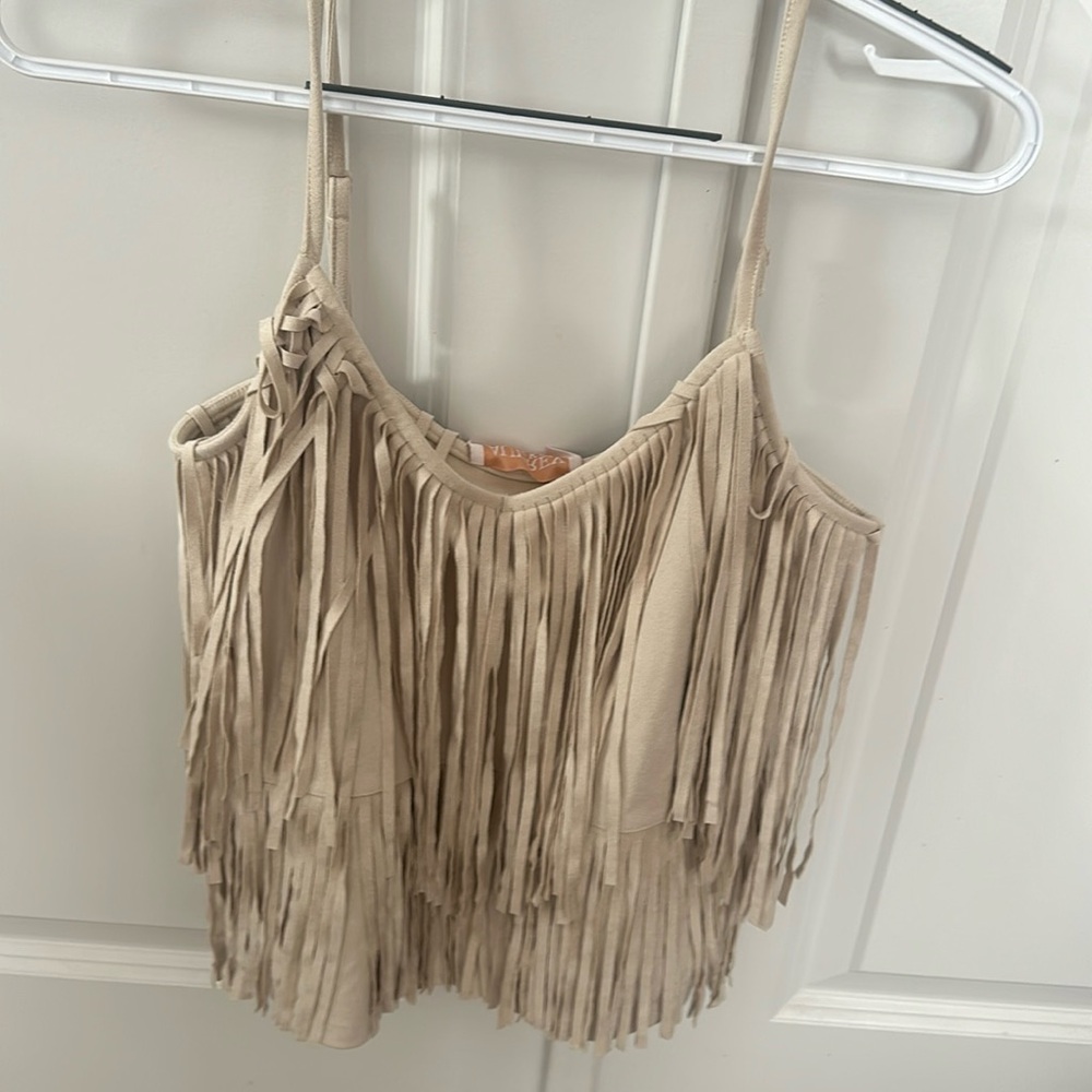 Francesca’s country concert fringe top NWT